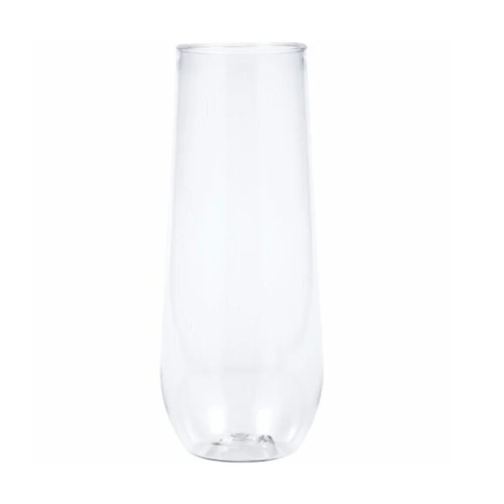 Sensations Champagne Flutes Plastic 4 Count 9 Ounce Clear Stemless Disposable